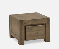 Structube HAMBURG acacia wood storage end table 60 cm