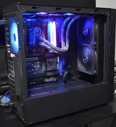 Custom Gaming PC, water cooled and RGB, View more