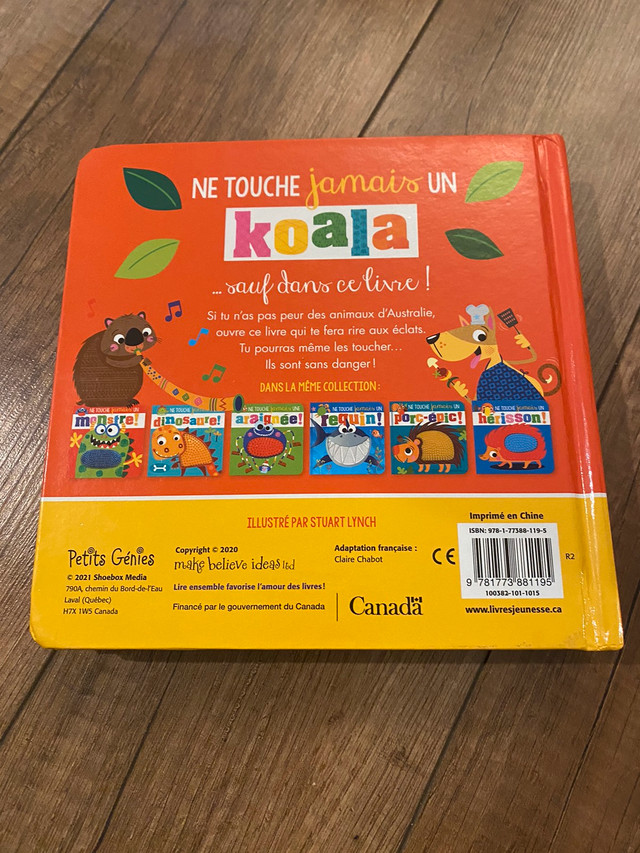 Livre enfant, ne touche jamais un koala dans Livres jeunesse et ados  à Sherbrooke - Image 2