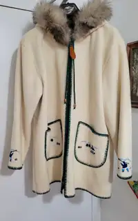 Indigenous wool coat