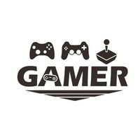 Black Gamer Decal for Home Wall Sticker Boy Bedroom Video Game R