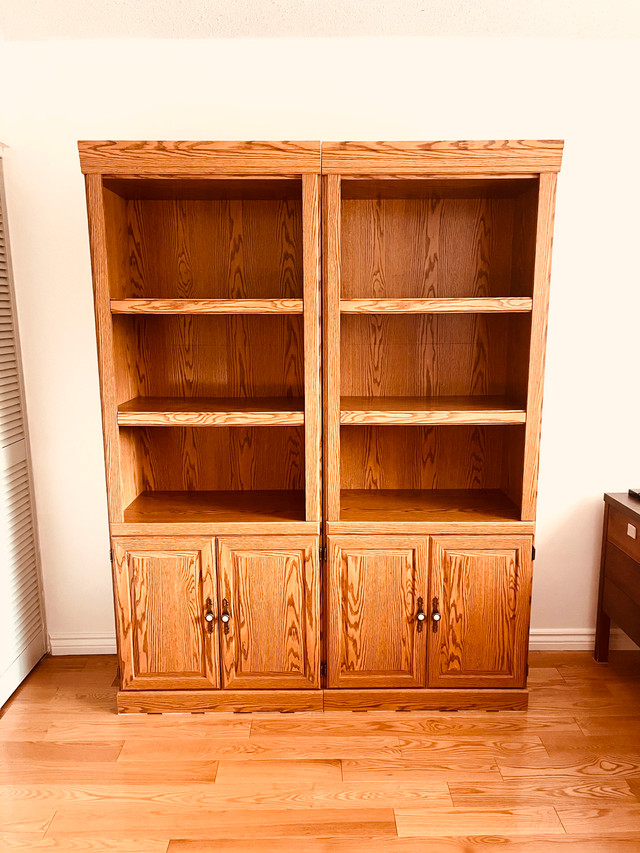 Sauder Oak Library/Storage Bookcase in Bookcases & Shelving Units in Kingston