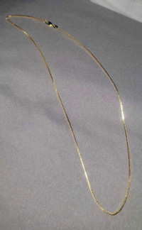 18" Solid 14k Sparkly Gold Box Chain for $300