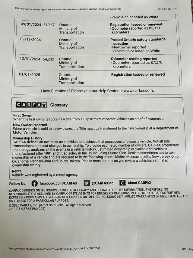 2011 Jeep Grand Cherokee Laredo – Minor issue, full transparency dans Autos et camions dans Ottawa - Image 16