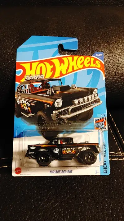 Hot Wheels black Chevy Bel Air 5/5 Big-Air Bel-Air 112/250 , View more