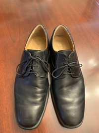 Men’s Black Geox Genuine Leather Dress Shoes - Size 10.5