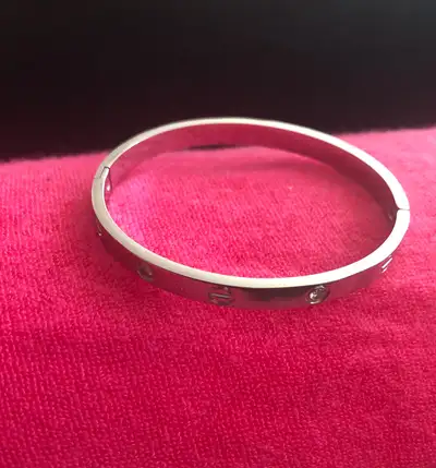 Brand new stainless steel silver tone cuff bracelet , View more
