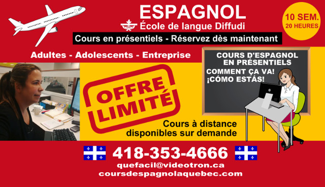 Cours d'espagnol privé à distance dans Tutorat et langues  à Ville de Québec