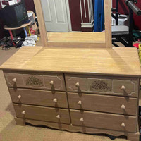 Dresser with Mirror and Matching Night Stand