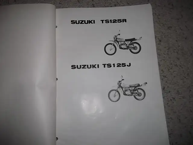 1972 Suzuki TS125 Parts Catalogue showing TS125R & TS125J Model in Other in City of Toronto - Image 3