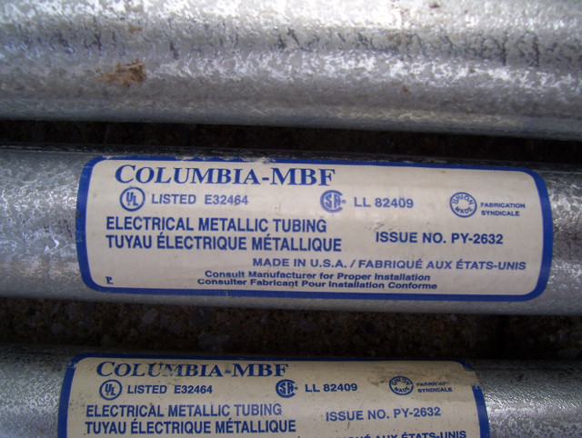 Tuyaux Électrique – Métal & PVC – Electrical Tubing dans Électricité  à Ville de Montréal - Image 3