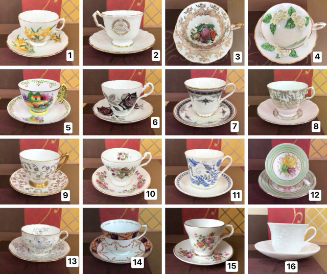 Selection Of Teacups And Saucers in Kitchen & Dining Wares in Sudbury