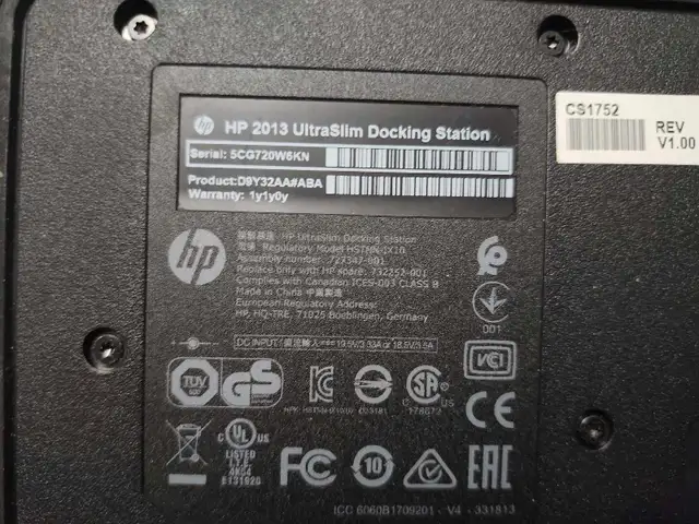 HP UltraSlim Docking Station with Power Adapter in Laptop Accessories in City of Toronto - Image 4