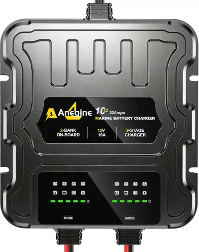 ❤️NEW IN BOX: 2 Bank Marine Battery Charger, View more