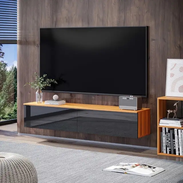 Wall Mounted TV Stand, Floating TV Cabinet for up to 70" TVs wit in TV Tables & Entertainment Units in Markham / York Region - Image 7