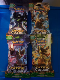 Pokemon 4X Booster Packs XY Fates Collide. New Factory Sealed