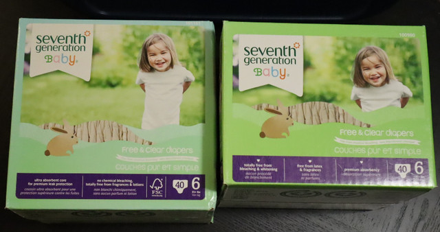 Brand New 138 Huggies and Seventh Generation baby diapers size 6 in Bathing & Changing in Markham / York Region - Image 2