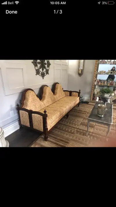 Antique style couch - 3 seater, View more