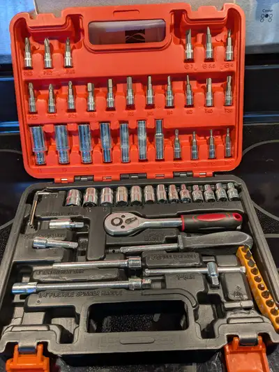 53 pcs 1/4" DR. SOCKET & BIT SET, View more