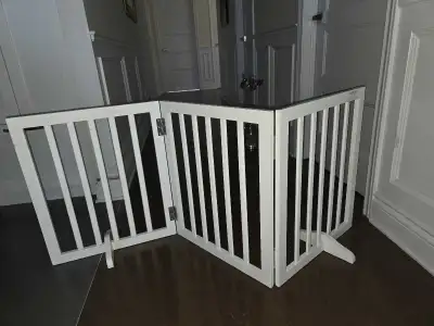 barrière blanche 3 panneaux pour chien, View more