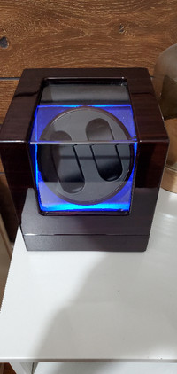 Automatic Double Watch Winder, Quiet Motor 5 Rotation Modes, LED