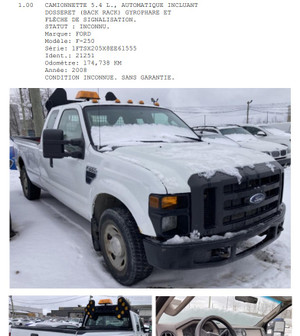 FORD F250 2008 173 000KM à $6 500 seulement