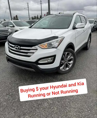 Wanted : buying $ Hyundai and Kia ( has damaged engine )