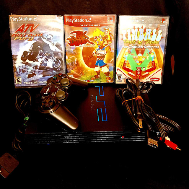 Playstation 2 with 3 Games,1 Controller +RCA cables  Complete ! in Older Generation in London - Image 2