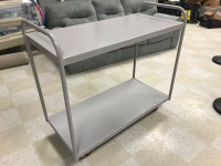 Metal moving cart in good condition, 44”w 21”deep 41”high.
