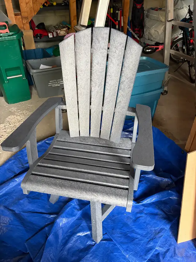 Patio Set: CR Plastics Harvest Table Dining Set + Bench in Patio & Garden Furniture in Kingston - Image 3