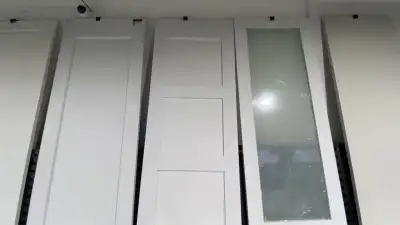 MIKE 416-990-9390 SHAKER DOORS SOLID 1-5 PANEL SALE CLEAR GLASS FROSTED GLASS 80'' 84'' 90'' 96'' 10...