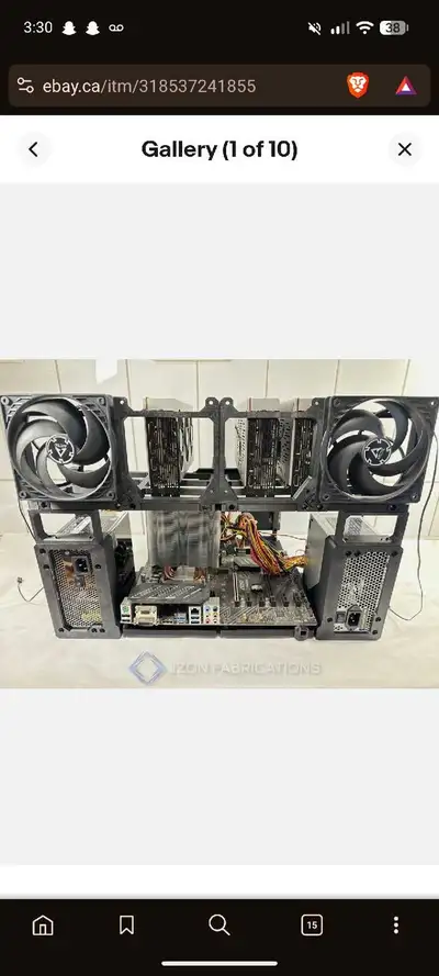 GPU AI Black EATX Open Frame Rig, View more