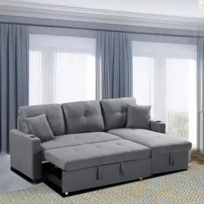 Brand New Sale Dual Function Sofa Bed Pull Out L-Sectional Sofa, View more