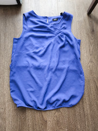 Royal purple tank top with cinched bottom