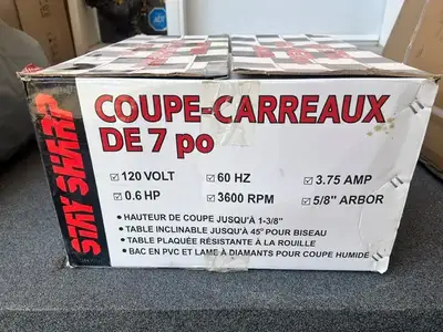 Scie pour carreaux 7" coupe humide - 7" Tile cutter wet, View more