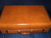 Vintage Samsonite Leather Rolling Luggage from Stratford Ont.