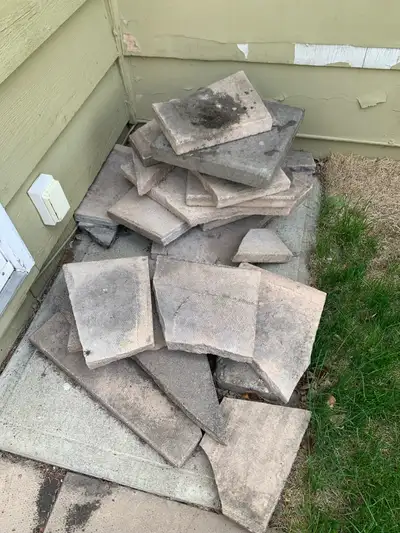 Broken rock/paving slabs available for take away. Perfect for landscaping/garden work