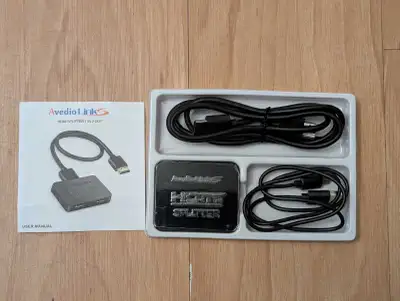 HDMI Splitter 1 In 2 Out 4K For Dual Monitor Full HD 1080P, View more