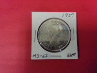 1959 Canada $1     silver coin....