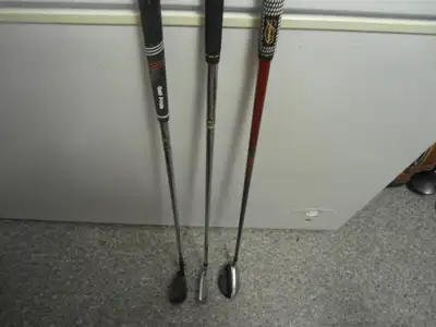 THREE MEN'S RIGHT HANDED GOLF CLUBS, View more