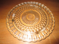 Vintage Footed Glass Cake Plate