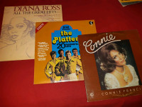 Vinyle,Donna Summer, Diana Ross, Platters, Connie Francis, Davis