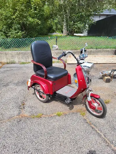Trois roues electrique en tres bonne condition batteri neuve chargeur inclus avec espace de rangemen...