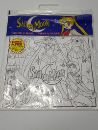 1996 Sailor Moon 6 Poster Doodle Bag - No Markers or Magnet