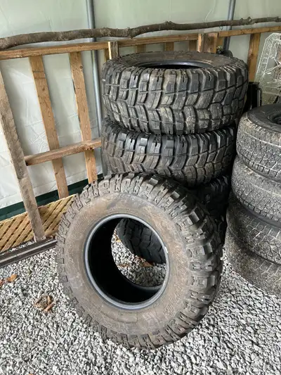 Procomp 31x12.5OR15 tires. Came off Cj7 15 inch rim 10 inch wide Low mileage very good shape