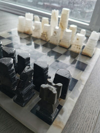 Vintage marble chess set MCM