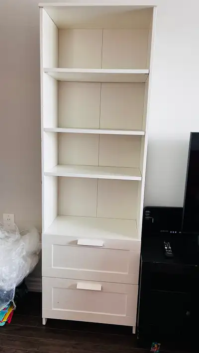 IKEA BRIMNES Bookcase with 2 Drawers - White, View more