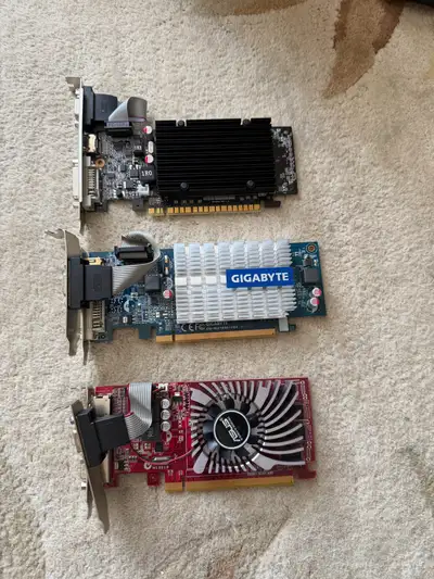 Gigabyte / ASUS / Nvidia GPU GT210 GT240 OEM Video Cards Description: Graphics cards removed from wo...