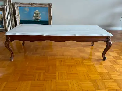 NOW BEST OFFER Vintage Marble Top Coffee Table, View more