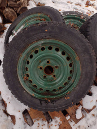 Steel wheels and tires